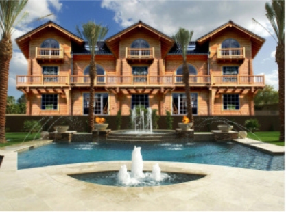luxury log home villa over 5000 sq.ft. edel luxus blockhaus ber 500 qm